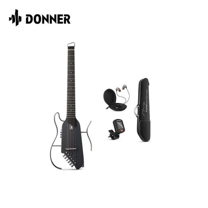 Donner Travel Guitar, HUSH-I Headless Silent Guitar, กรอบถอดได้ Ultra Light Acoustic Electric Guitar