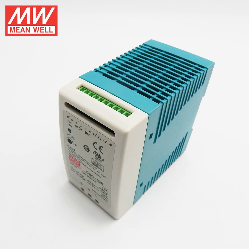 Mean WELL DRC-100B Switching Power Supply 96W 24~30V 110V/220V AC ถึง 27.6V DC 2.25A DIN Rail Batter