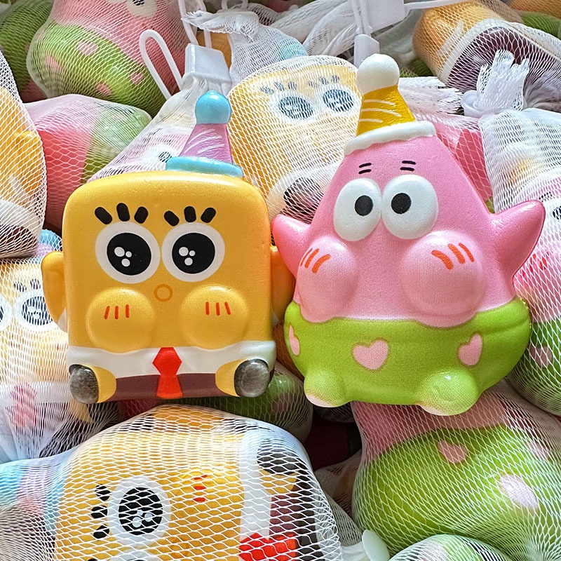 ของเล่นบีบสกุชชี่ รูปตุ๊กตา SpongeBob Tamagon น่ารัก บรรเทาความเครียด