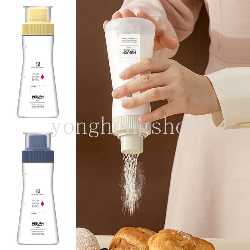 ขวดบีบแป้ง เกลือ เครื่องเทศ ซอส น้ําตาล พริกไทย 350 มล. พร้อมฝาปิด สําหรับห้องครัว