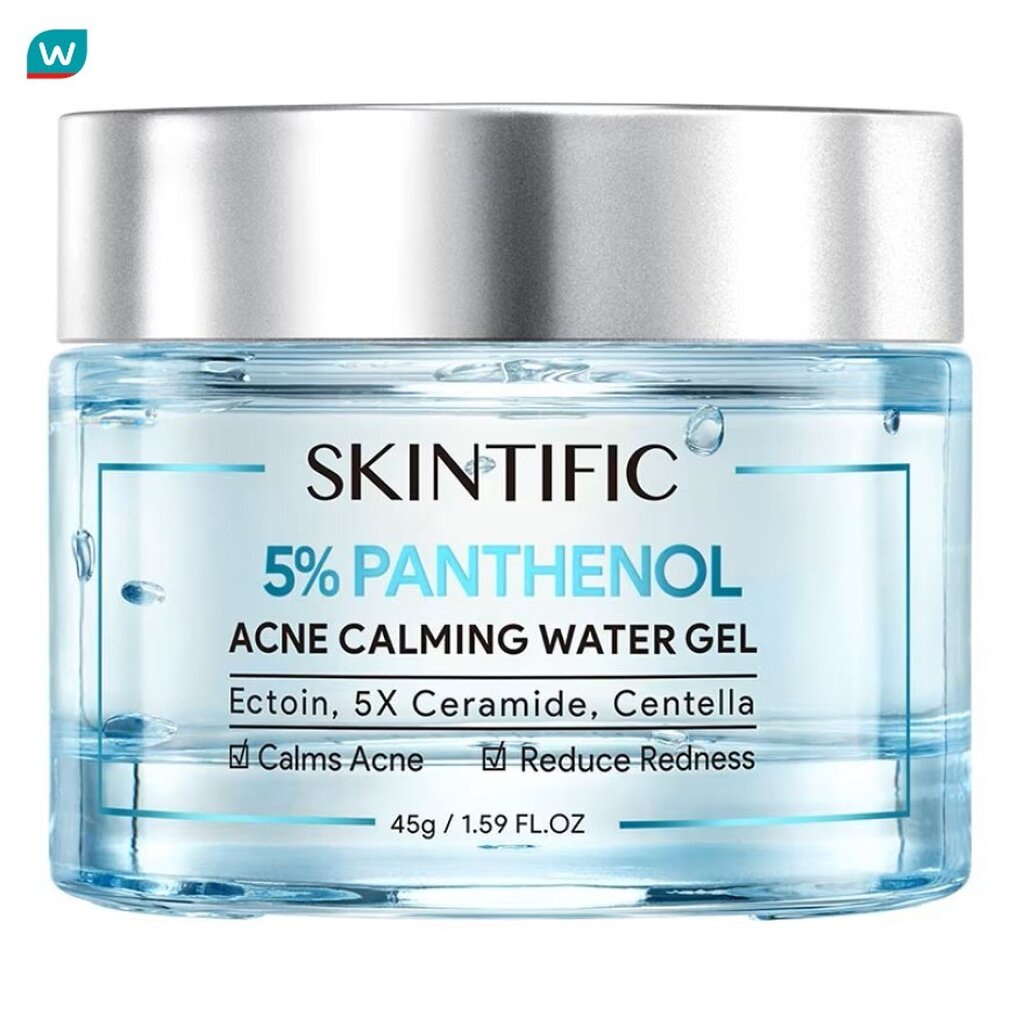 Skintific Skintific สกินทิฟิค 5 แพนทีนอล แอคเน่ คาล์มมิ่ง วอเตอร์ เจล 45 กรัม