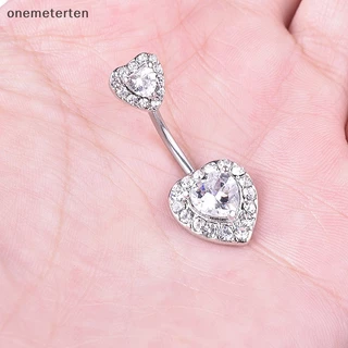 Rten Navel Piercing จิวสะดือรูปหัวใจประดับด้วยคริสตัล
