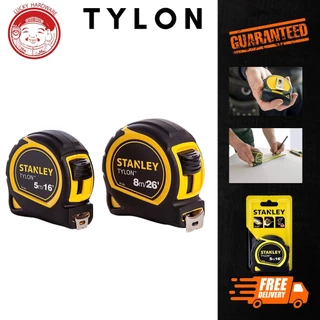 ตลับเมตร สแตนเล่ย์ 5 เมตร ไทรอน หุ้มยาง อย่างดี Stanley meter case 5 m TyLon rubber cover/ABS plastic well