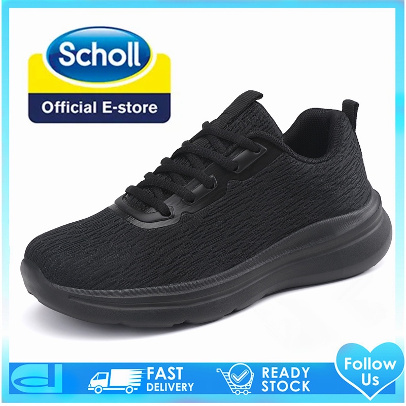 Scholl รองเท้าผ้าใบลําลอง ส้นแบน สไตล์เกาหลี สําหรับสตรี เหมาะกับการเล่นกีฬา ไซซ์ EU 40 41 42