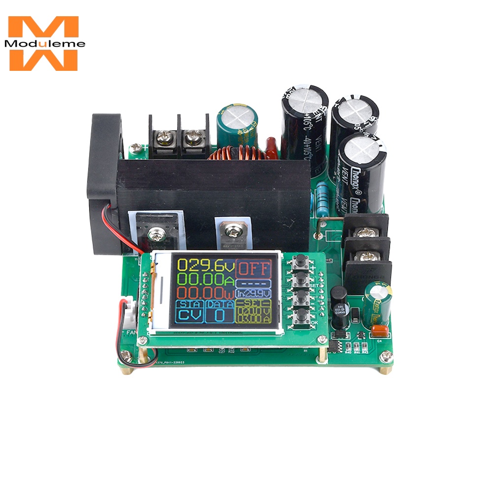 โมดูลควบคุมแรงดันไฟฟ้า DC Boost Converter CNC 9V~60V to 10V~120V 15A 900W ปรับได้ พร้อมพัดลมระบายควา