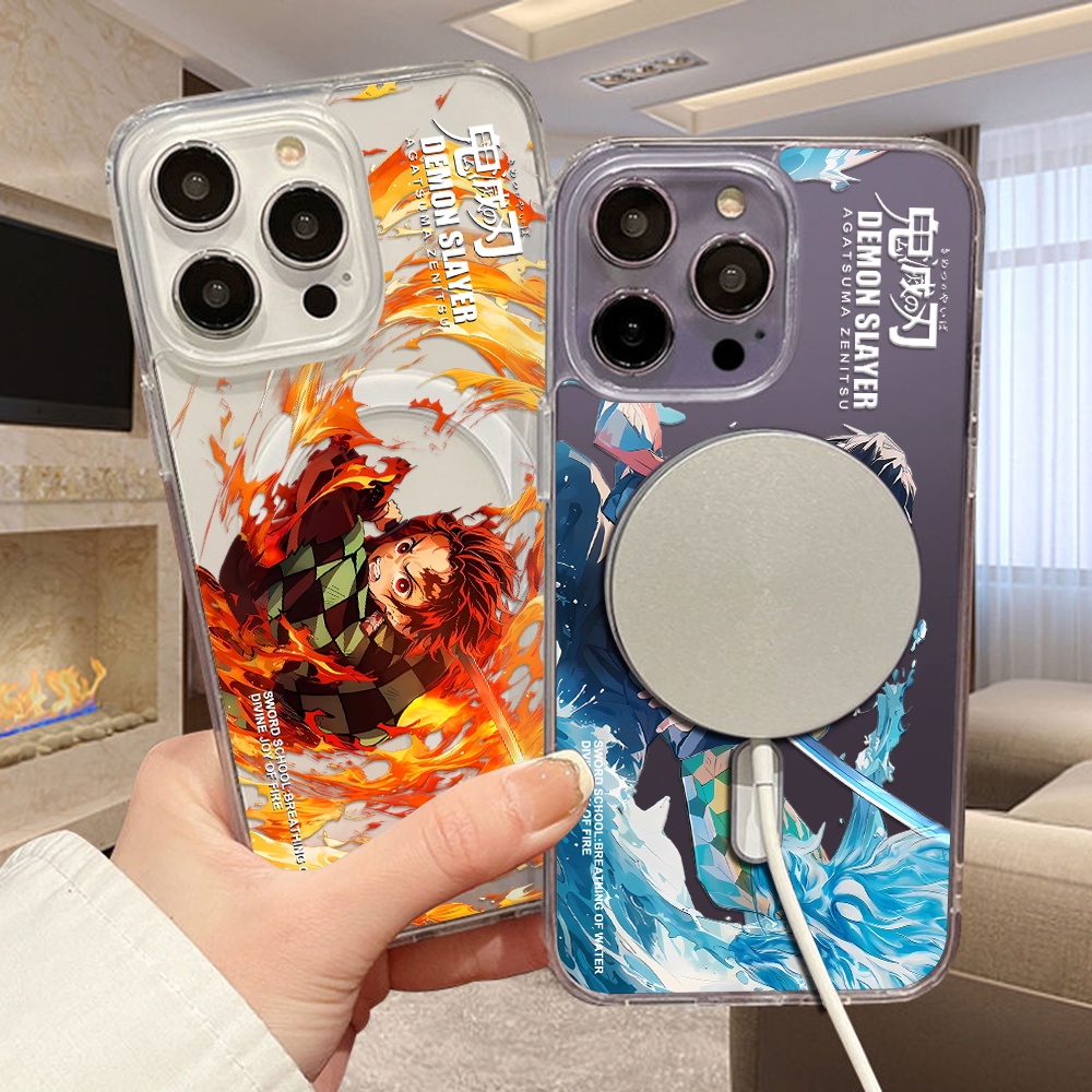 เคสโทรศัพท์มือถือ แม่เหล็ก กันกระแทก ลายการ์ตูนนารูโตะ Demon Slayer drew Bape One Piece Uzumaki Spider-Man Melody สําหรับ iphone 15 14 11 13 12 X XS Pro Max xr Mini xr 7 8 6 plus
