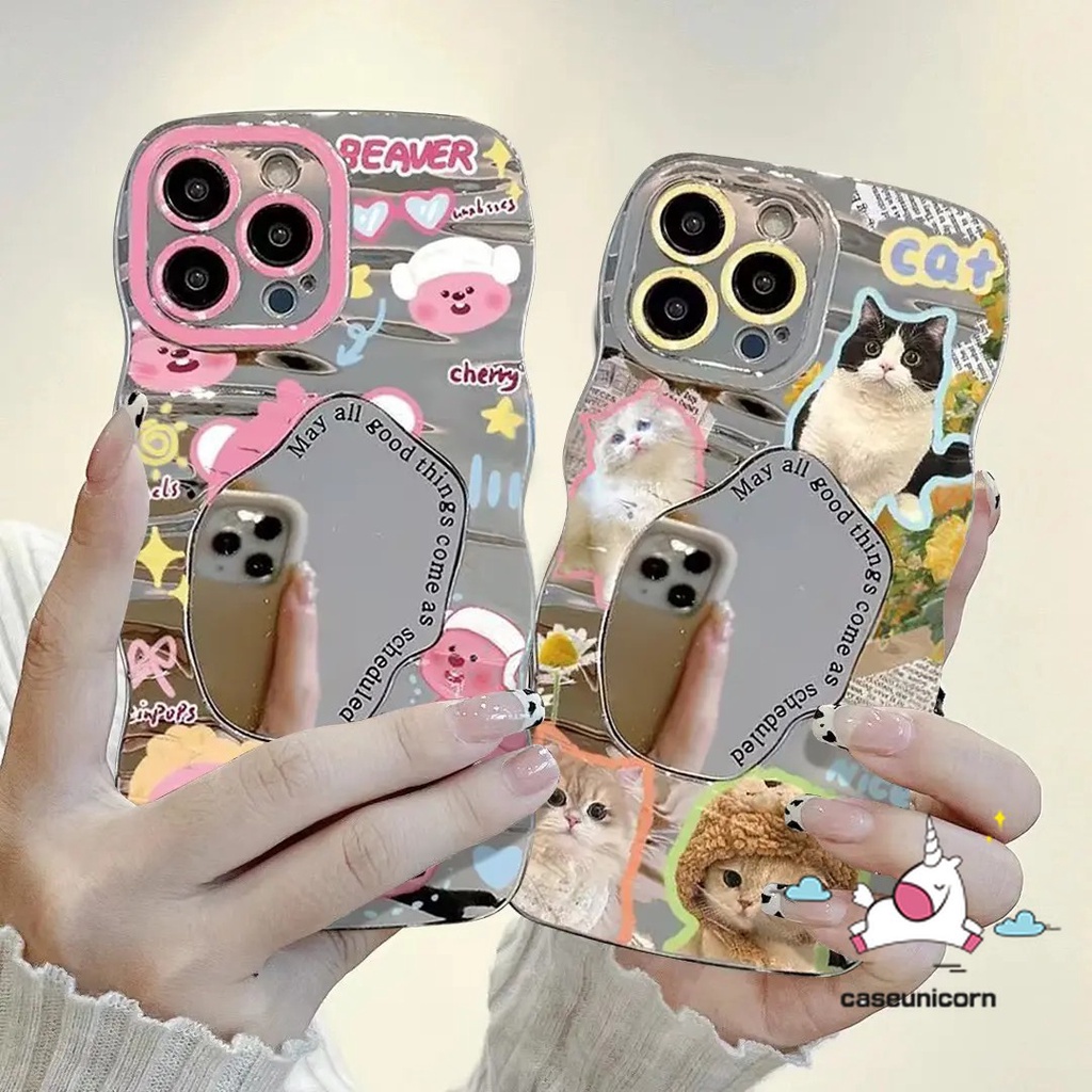 สําหรับOppo A5i A5 pro A78 A16 A12 A58 A17 A60 A18 A7 A9 A38 A77 A31 A17k A98 A53 A5s A52 A76 A3s A1S A55s A74 A76 A74 A96 A74 8TกระจกA74 เคสคิตตี้