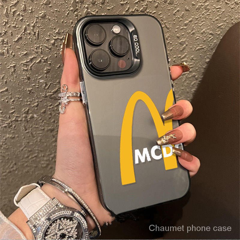 เคสโทรศัพท์มือถือ กันกระแทก สองชั้น ลาย M Note เรียบง่าย สีเงิน สําหรับ Iphone 15 14promax 13mini 12