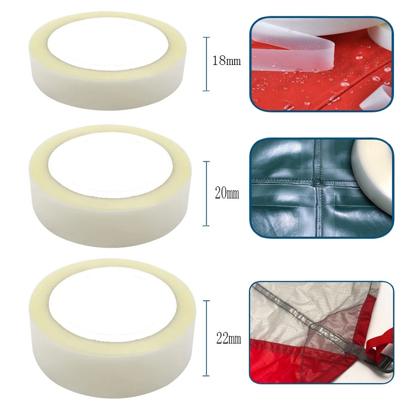 20meters 18/20/22mm waterproof PU coating fabric seam sealing tape hot melt repair tape