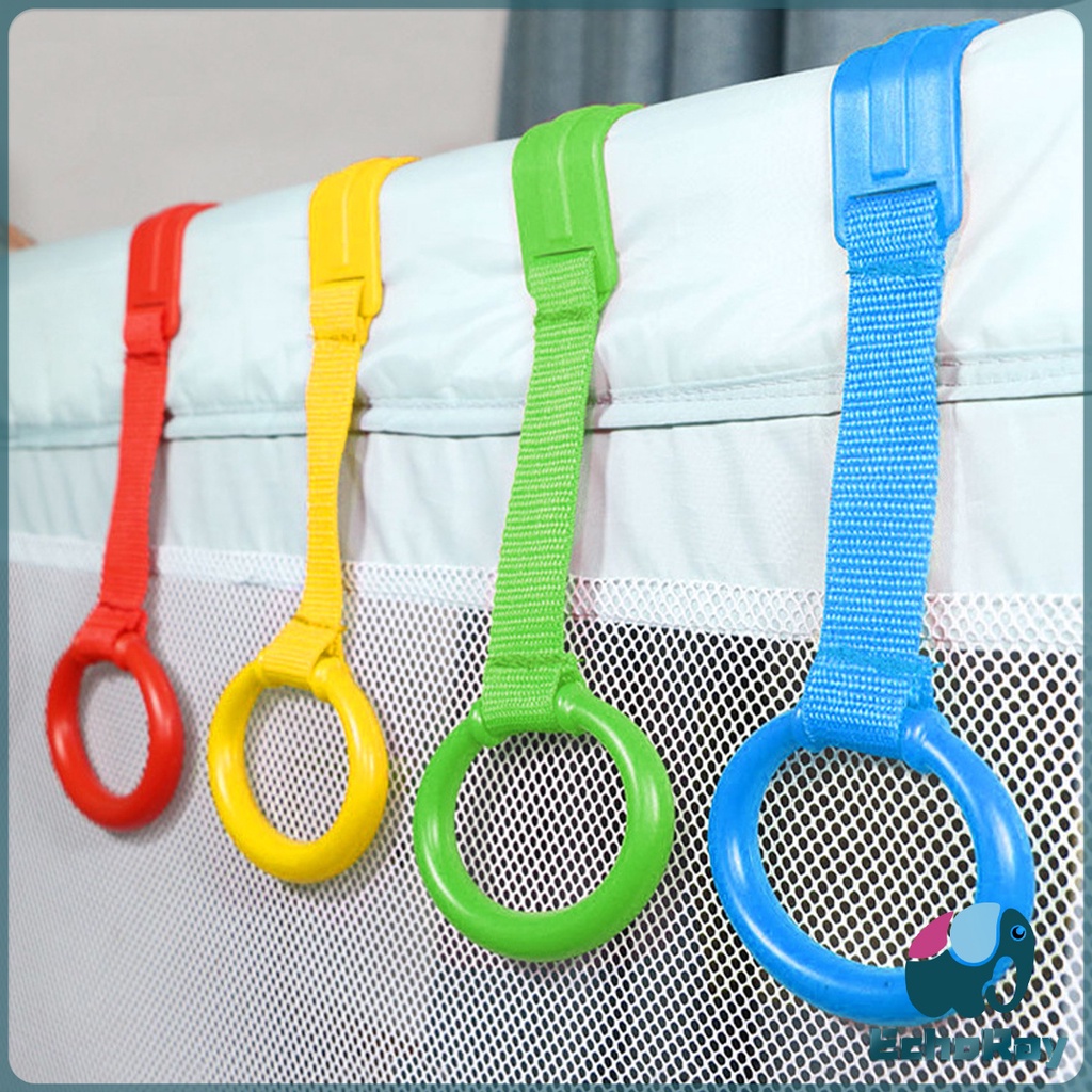 E.R แหวนดึงพลาสติก ช่วยฝึกการยื่นตั้งไข่ ห่วงสําหรับเด็กหัดยืน Baby Crib Pull Ring - รูปที่ 2