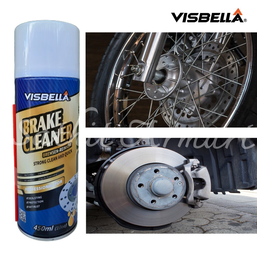 VISBELLA สเปรย์ทำความสะอาดเบรคBrake Cleaner 450mlน้ำยาทำความสะอาดเบรค  สเปรย์ล้างเบรค สำหรับจานเบรค