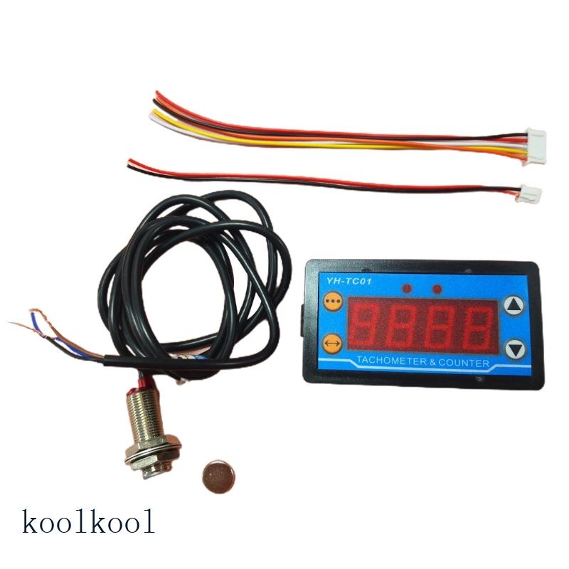 Kool เครื่องนับรอบเครื่องยนต์ RPM-Speed Meter NPN-Hall สวิตช์เซนเซอร์ DC9-24V วัดความเร็ว