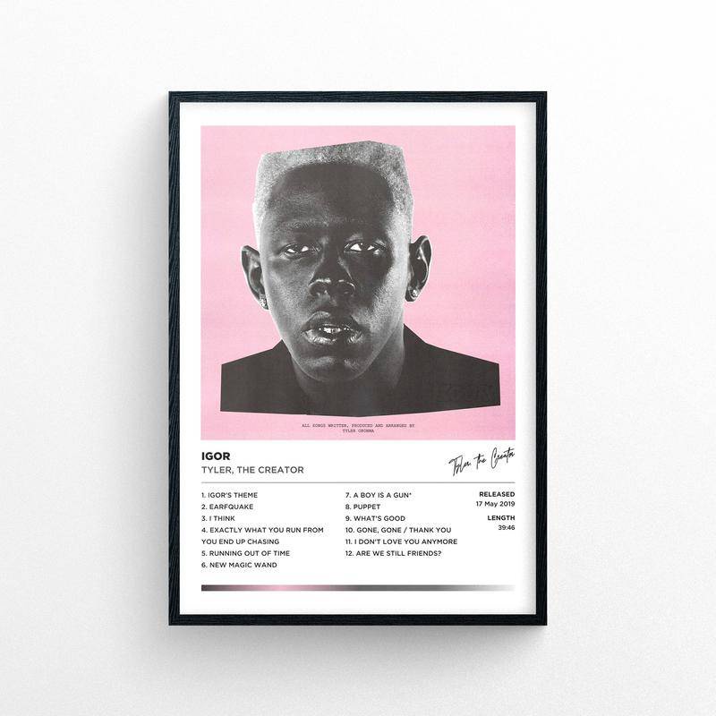 โปสเตอร์ พิมพ์ลาย Tyler The Creator Igor Unframed สําหรับตกแต่งบ้าน | สไตล์โพลารอยด์ | อัลบั้มเพลง ปกคลุมงานศิลปะ