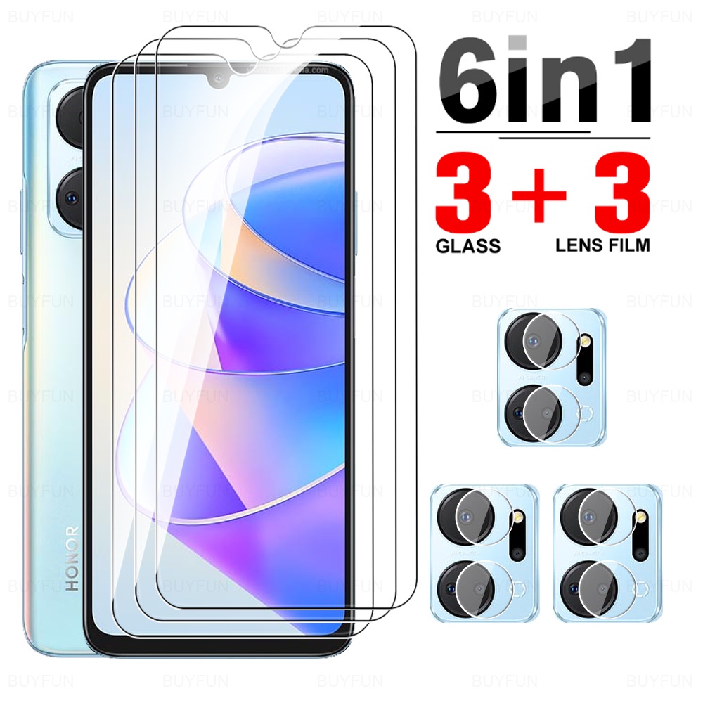 6in1 ฟิล์มกระจกนิรภัยกันรอยหน้าจอ HD แบบเต็มจอ สําหรับ Honor X7a 5G X7 A Honar X7b HonorX7 B HonorX7