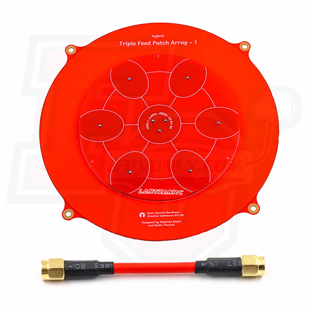 Pagoda Array FPV Antenna 150mm Triple Feed Patch 5.8GHz 14dBi ผู้ for RC Drone