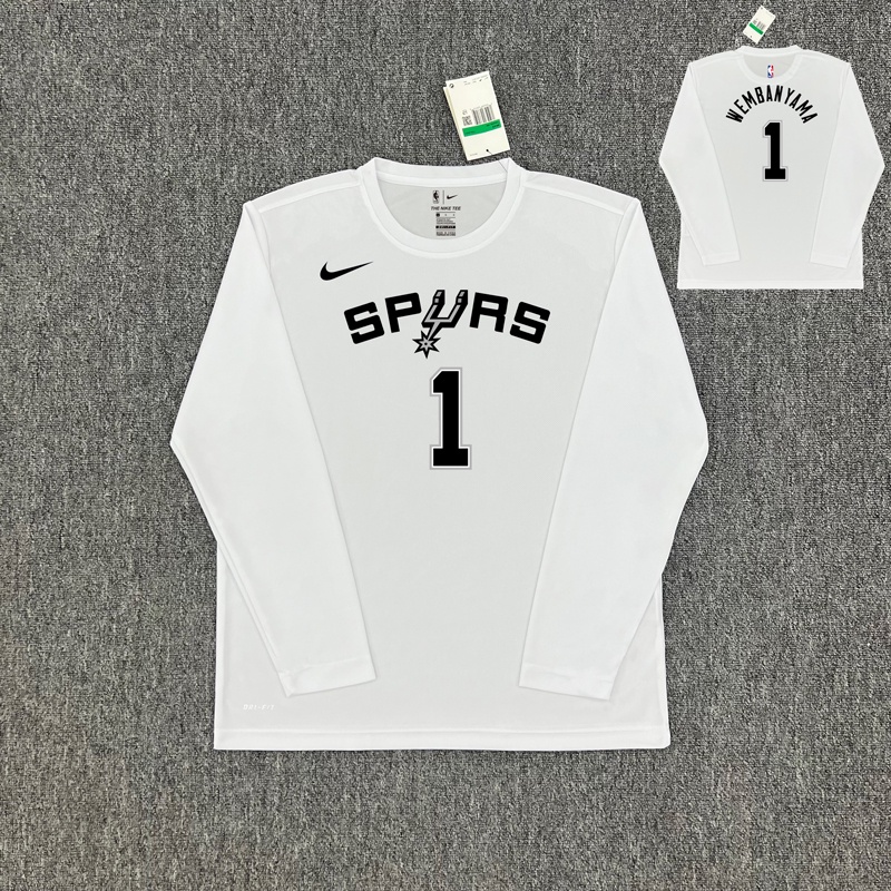เสื้อโปโลแขนยาว ลายทีมบาสเก็ตบอล San Antonio Spurs Duncan Leonard Rozanwin Banya Planet Jersey Bucks Portland