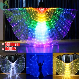 【จัดส่งจากกรุงเทพฯ】ปีกผีเสื้อ มีไฟ LED เรืองแสง หลากสี สําหรับเต้นรํา