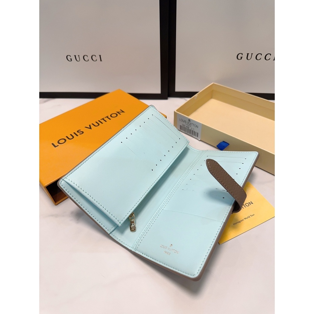 [คุณภาพสูง]L-Classic Long Wallet Mens and Womens Card Holder Fashion Wallet (พร้อมกล่อง)