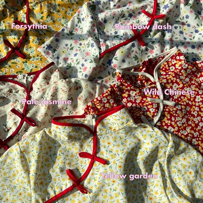 ชุดใส่ตรุษจีน Cintage♡ CT1273 ครอปคอจีนขอบกุ้นchinese333 #ครอปตรุษจีน 🎊