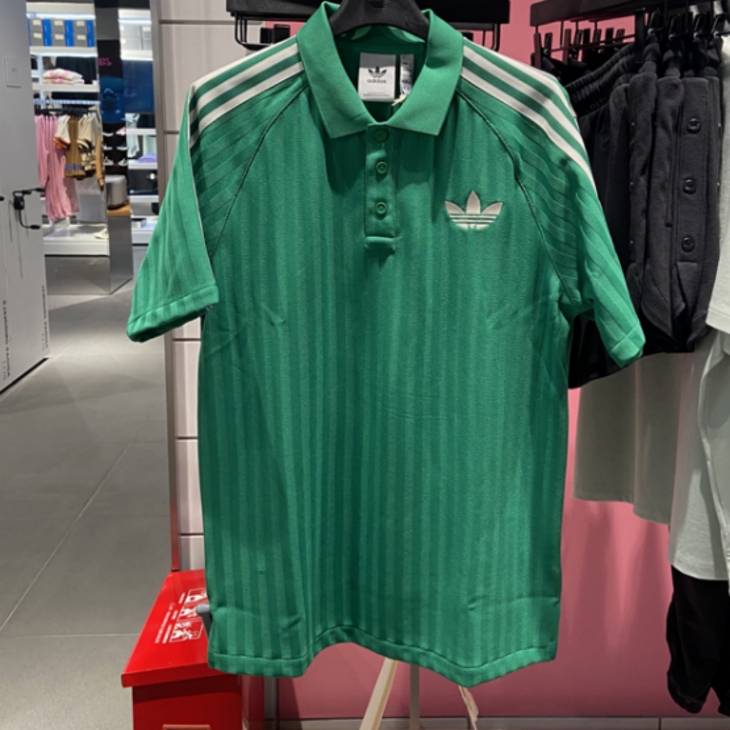 Adidas Originals เสื้อโปโลแขนสั้น ลายทาง คลาสสิก สําหรับผู้ชาย และผู้หญิง IP6976 IP6975