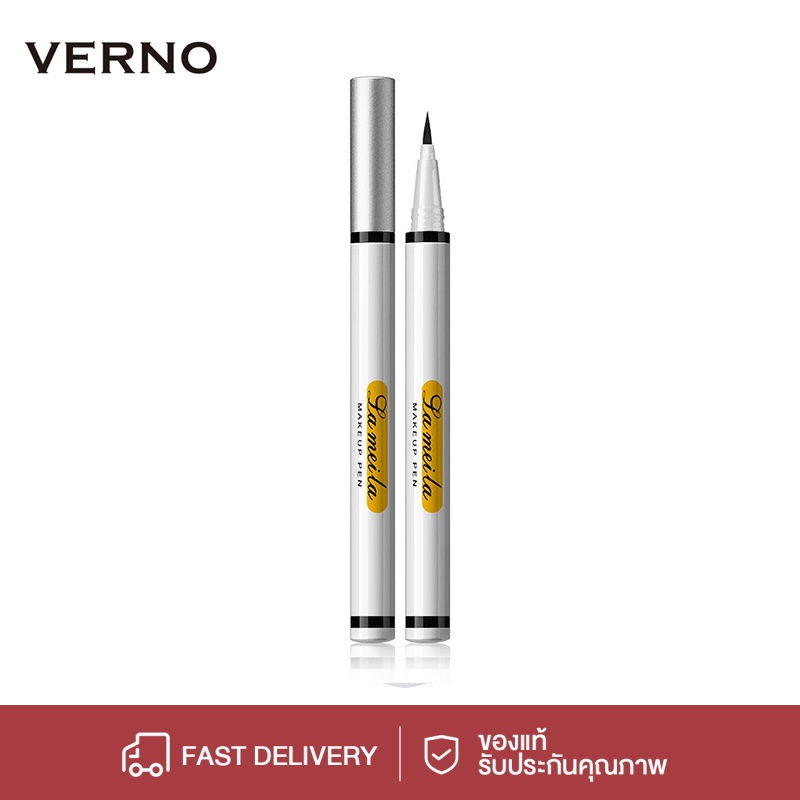 VERNO-Beauty Shop อายไลเนอร์หัวปากกากันน้ำกันเหงื่อเขียนง่ายติดทน Waterproof eyeliner