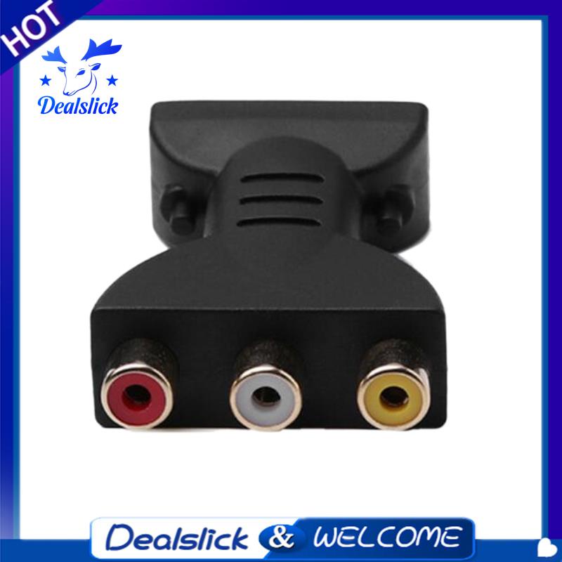 【Dealslick】อะแดปเตอร์เชื่อมต่อเสียง Hdmi เป็น 3 RGB RCA HDMI ตัวผู้ เป็น 3 RCA