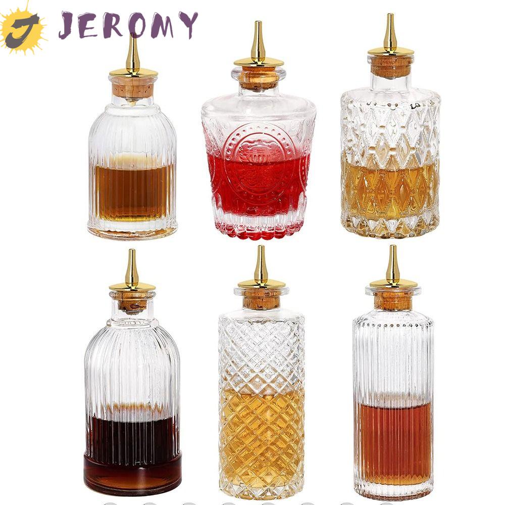 ขวดบาร์เทนเดอร์ เจโรมี ขวดหรูหราสไตล์ญี่ปุ่นของขมปฏิบัติปิดผนึกใสวินเทจภาชนะไวน์อุปกรณ์บาร์