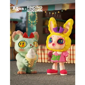 Agan American retro series ยูนิคอร์นยืนยันรูปกล่องตาบอดของขวัญอินเทรนด์เครื่องประดับสำหรับสาวน่ารัก