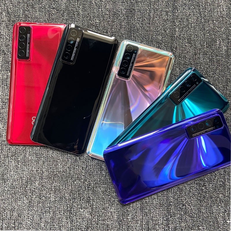 สําหรับ Huawei Nova 7 5G แบตเตอรี่ฝาหลังกระจกด้านหลังประตูเลนส์กล้องกาวสติกเกอร์ JEF-AN00 NX9 AN20