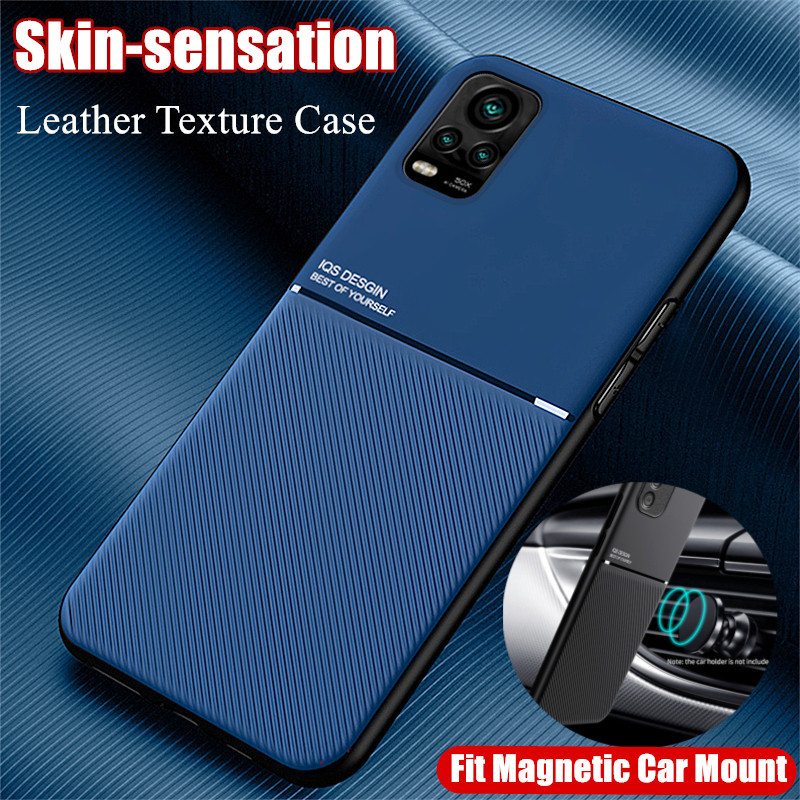 สําหรับ Vivo Y73 V2059 V2146 V2212 V2168 หรูหรา Skin-sensation หนังกรณี Fit แม่เหล็กรถ Mount ปกหลัง