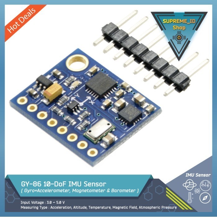 Gy-86 10-DOF IMU Sensor Barometer Gyroscope Accelerometer Magnetometer