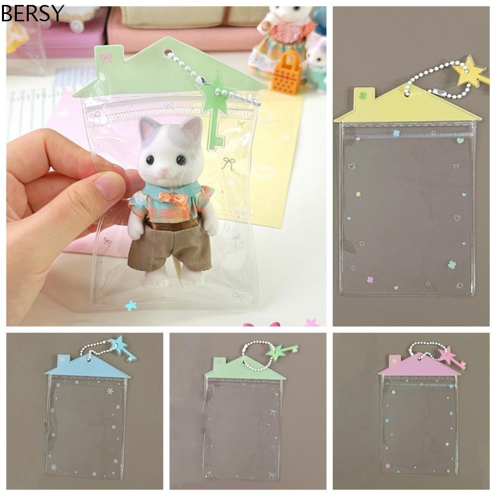Bersy 4 ชิ้น Sylvanian Families กระเป๋าตุ๊กตา Sylvanian Families, Anti Lost แบบพกพา PVC Sylvanian Families ตุ๊กตากระเป๋าเก็บตุ๊กตาอุปกรณ์เสริม