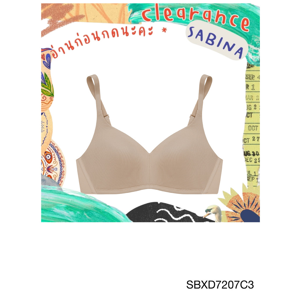 Sabina *clearance*อ่านก่อนกดนะคะ* เสื้อชั้นใน Invisible Wire (ไม่มีโครง) Seamless Fit รุ่น Perfect Bra รหัส SBXD7207