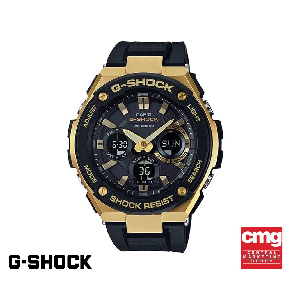 CASIO นาฬิกาข้อมือผู้ชาย G-SHOCK MID-TIER รุ่น GST-S100G-1ADR วัสดุเรซิ่น สีดำ