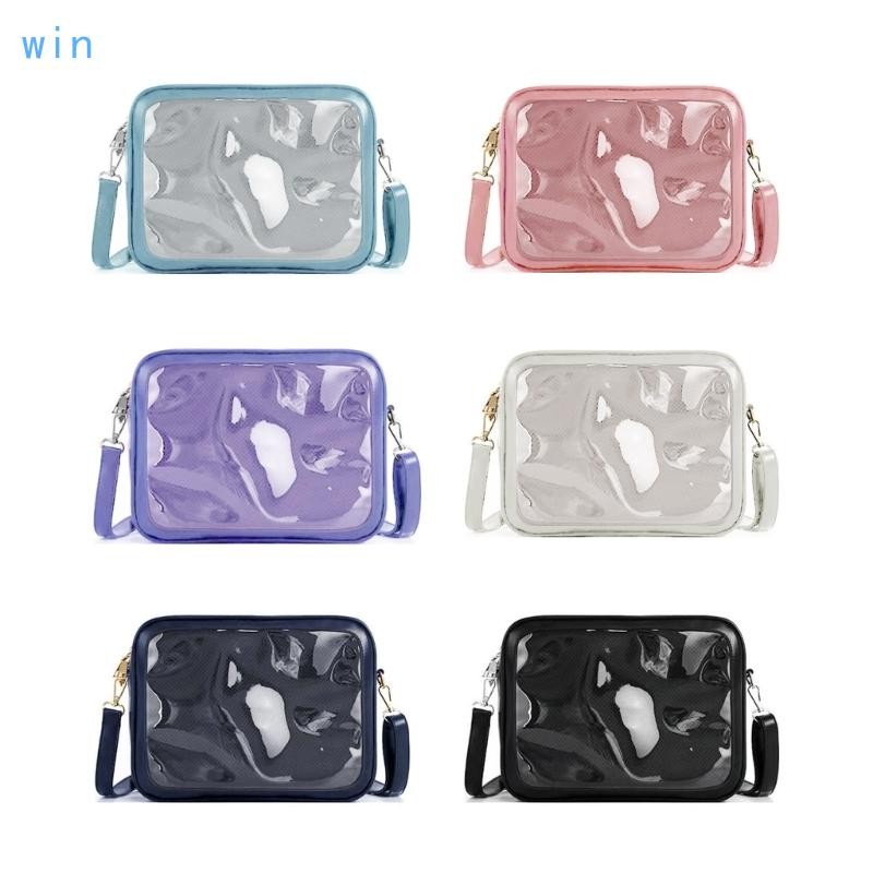 Win ผู้หญิง JK กระเป๋าสะพายน่ารัก-Lolita Crossbody กระเป๋าโปร่งใส Ita กระเป๋าสาวสไตล์ญี่ปุ่น Messenger กระเป๋า Lady Purse-Sat