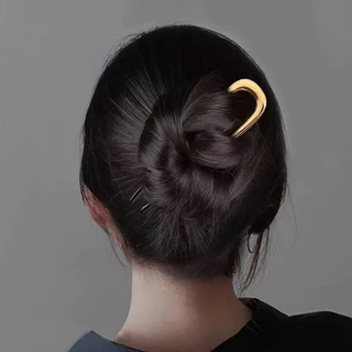 Zein U รูปผม Pins สําหรับผมหนา French Twist Pins สําหรับผู้หญิงสาวโลหะ Hairpieces Elegant ขนาดใหญ่ทรงผม Access