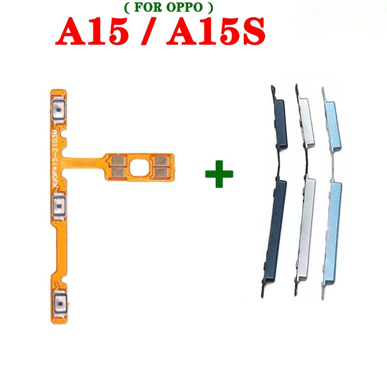 ปุ่มปรับระดับเสียงไฟ Flex สําหรับ oppo A15 A15S ON OFF switch Out สาย Flex ปุ่มด้านข้าง
