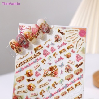 Thevantin สติกเกอร์ ลายการ์ตูนเจ้าหญิง 3D สําหรับตกแต่งเล็บ Diy