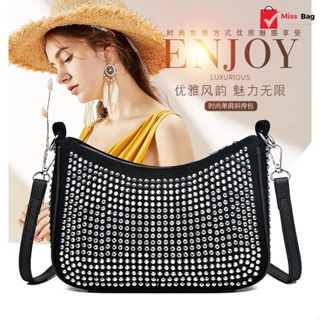 【พร้อมส่ง】miss bag fashion กระเป๋าสะพายข้าง กระเป๋าสะพายสไตล์เกาหลี รุ่น JY82