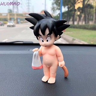 Huimao ของเล่นฟิกเกอร์ ตุ๊กตาการ์ตูน Dragon Ball Kakarotto Figura ผ้าขนหนู PVC สําหรับตกแต่งรถยนต์