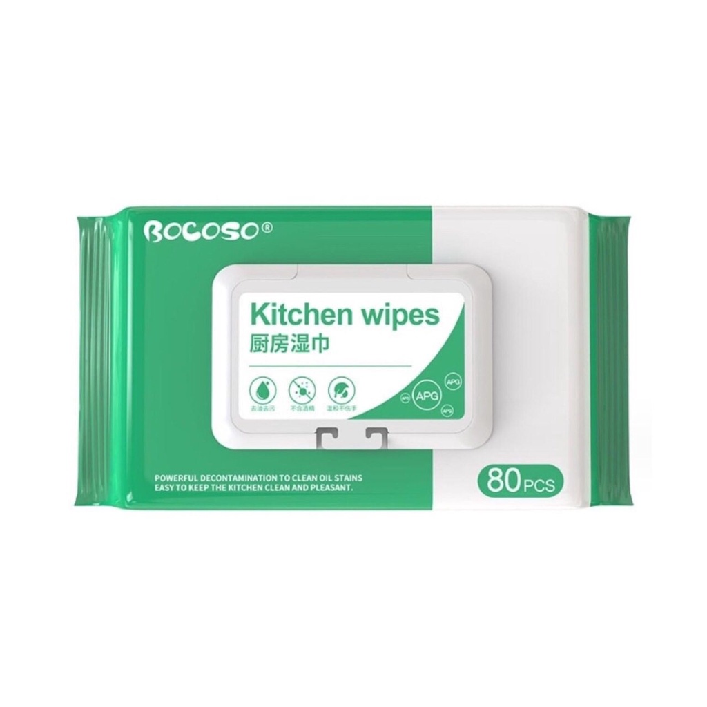💙 แผ่นทำความสะอาดครัว ทิชชู่เปียก เช็ดคราบ ขจัดความมัน เช็ดเครื่องครัว บรรจุ 80 แผ่น 💙 - รูปที่ 2