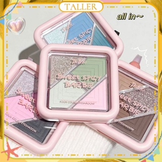 ✧Ready Stcok Dixi Four-color Eye Shadow Plate Matte Pearlescent Girls Essential Multi-Functional Blush Eye Shadow Easy To Color Long Lasting Face Makeup TALLER