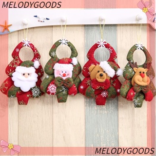 Melodg จี้ตุ๊กตาซานตาคลอส สโนว์แมน น้ําหนักเบา สําหรับตกแต่งต้นคริสต์มาส DIY 3 ชิ้น