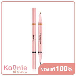 Browit Duo Brow Eyeliner #01 Light Coffee บราวอิท ดินสอเขียนคิ้วและอายไลเนอร์ในแท่งเดียว.