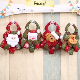 Pdony จี้ตุ๊กตาซานตาคลอส สโนว์แมน น้ําหนักเบา สําหรับตกแต่งต้นคริสต์มาส DIY 3 ชิ้น