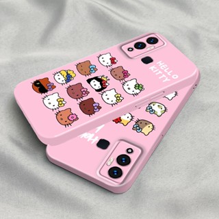 เคสโทรศัพท์มือถือ PC แข็ง กันรอยกล้อง ลาย Hello Kitty สไตล์เกาหลี สําหรับ Infinix Hot 12 Play Hot 10 Play 11 9 Note 12 Smart 6 TECNO Pova Neo