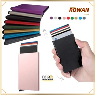 Rowans กระเป๋าใส่บัตร RFID กันขโมย สําหรับผู้ชาย