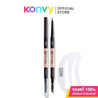 Mee 8D Micro Slimbrow Pencil 0.05g มี ดินสอเขียนคิ้วเนื้อฝุ่นอัดแข็งหัวเรียวเล็ก 1.5 มม..