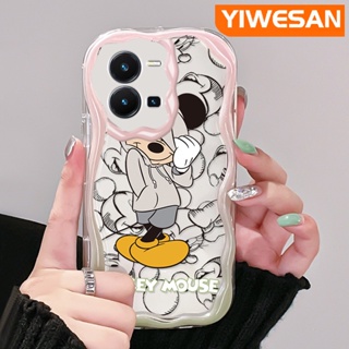 เคสโทรศัพท์มือถือ ซิลิโคนใส กันกระแทก ลายการ์ตูนมิกกี้เมาส์ สีครีม สําหรับ vivo Y35 5G Y36 5G Y35