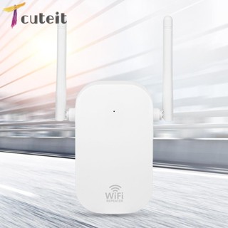 Tcuteit เครื่องขยายเสียง WLAN Dual Band 2.4 Ghz 5.8 Ghz WiFi ครอบคลุมกว้าง ปลั๊กสหภาพยุโรป และสหราชอาณาจักร